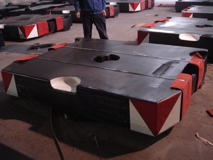 GG200 TS16949 Gri Demir 10000kg Asansör Karşı Ağırlık